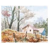 Edward Garbely 1908-1999 US Watercolor Landscape