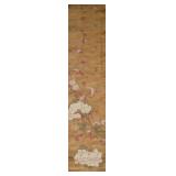 18th Century Chinese Watercolor Silk Roll Signed