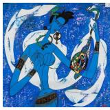 Qu Jian Xiong b.1956 Ink on Hanji Dated 1991