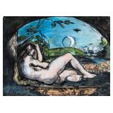 William Blake British Romanticist Gouache on Paper