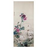 Wang Xuetao 1903-1982 Chinese Watercolor Geese