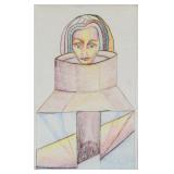 Victor Brauner Romanian Surrealist Pencil on Paper