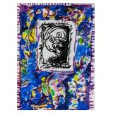 Pierre Alechinsky Belgian CoBrA Oil on Paper