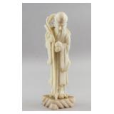 Chinese White Hardstone Carved Lohan