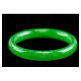 Burma Green Jadeite Carved Bangle GIA Certificate