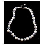 Chinese White & Grey Peal Necklace