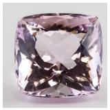 88.4 Ct Cushion Cut Pink Amethyst AGSL Certificate