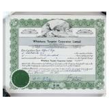 1952 Whitehorse Tungsten Corporation Stock Cert