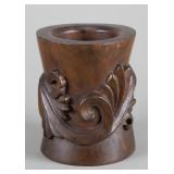 Chinese Hong Mu Rosewood Bitong Brush Pot