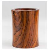 Chinese Huanghuali Wood Carved Brush Pot
