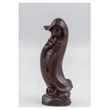 Chinese Zitan Wood Carved Guanyin Statue