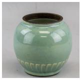 Chinese Light Green Porcelain Jar Yang He Tang MK