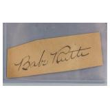 Babe Ruth Cut Autographed Card Letter Authenticity