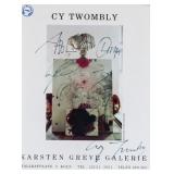 Cy Twombly Signature on Single Leaf Magazine Page