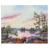 Canadian Oil on Board Landscape Framed