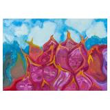 Oil on Canvas Abstract Composition Unsigned