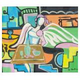 Le Courbusier French-Swiss Modernist Oil on Canvas