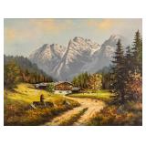 Wohl Rene Leidner German Oil on Canvas Landscape