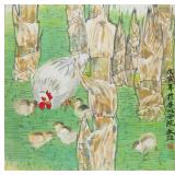 Shen Wenjiang b.1941 Chinese Watercolor Paper Roll