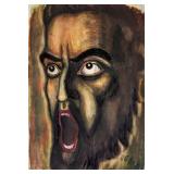 Otto Dix German Expressionist Mixed Media on Paper