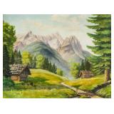 Max Wustner Bavarian Oil on Canvas Landscape