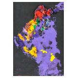 Manolo Millares Spanish Abstract Oil on Canvas