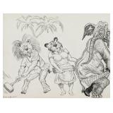 Steve Yiass Canadian Pop Sketch Ink on Board