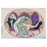 Gerda Wegener Danish Art Deco Watercolor on Paper