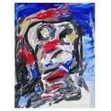 Karel Appel Dutch Abstract Oil on Canvas Portrait