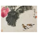 Sun Qifeng b.1920 Chinese Watercolor Paper Roll