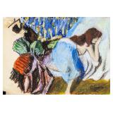 French Impressionist Mixed Media Signed