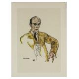 Egon Schiele Austrian Expressionist Signed Litho