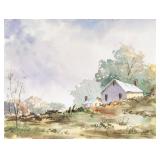 Edward Garbely 1908-1999 US Watercolor Landscape