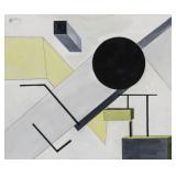 El Lissitzky Russian Suprematist Gouache on Paper