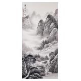 Yan Wen Modern Chinese Watercolor Scroll