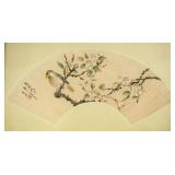 Wang Li 1813-1879 Chinese Watercolor Fan Painting