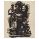 Henry Moore English Print Inscribed Moore 59
