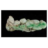 Burma Green Jadeite Carved Toggle