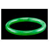 Burma Green Jadeite Bangle Grade A GIA Certificate