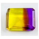 26 Ct Emerald Cut Multi-color Ametrine Gemstone