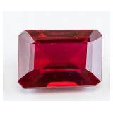 30.70 Ct Emerald Cut Red Natural Ruby Gemstone