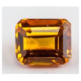 3.90ct Emerald Cut Golden Yellow Sapphire AGSL