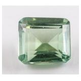 4.30 Ct Emerald Cut Green Sapphire Gemstone AGSL