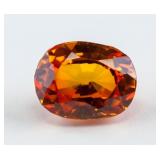 4.90 Ct Oval Cut Orange Sapphire Gemstone AGSL