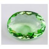 30 Ct Oval Cut Apple Green Topaz Gemstone