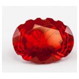 36.85 ct Carving Cut Red Topaz GGL Certificate