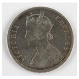 1884 British India 1 Rupee silver (.917) coin