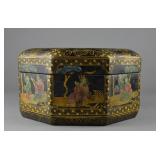 Chinese Republic Period Wood Carved Cosmetic Box