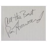 American Filmmaker Ron Howard Autograph