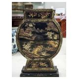 Chinese Qing Dynasty Black Lacquer Wood Cabinet